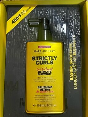 Marc Anthony Strictly Curls Ultimate Blowout Serum in Yellow and Black